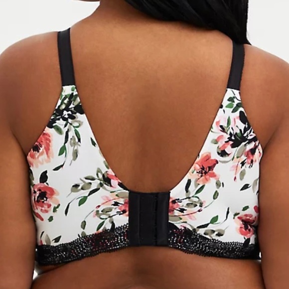 Torrid Floral 360 Back Smoothing Wire Free Bra 42C - Picture 2 of 6